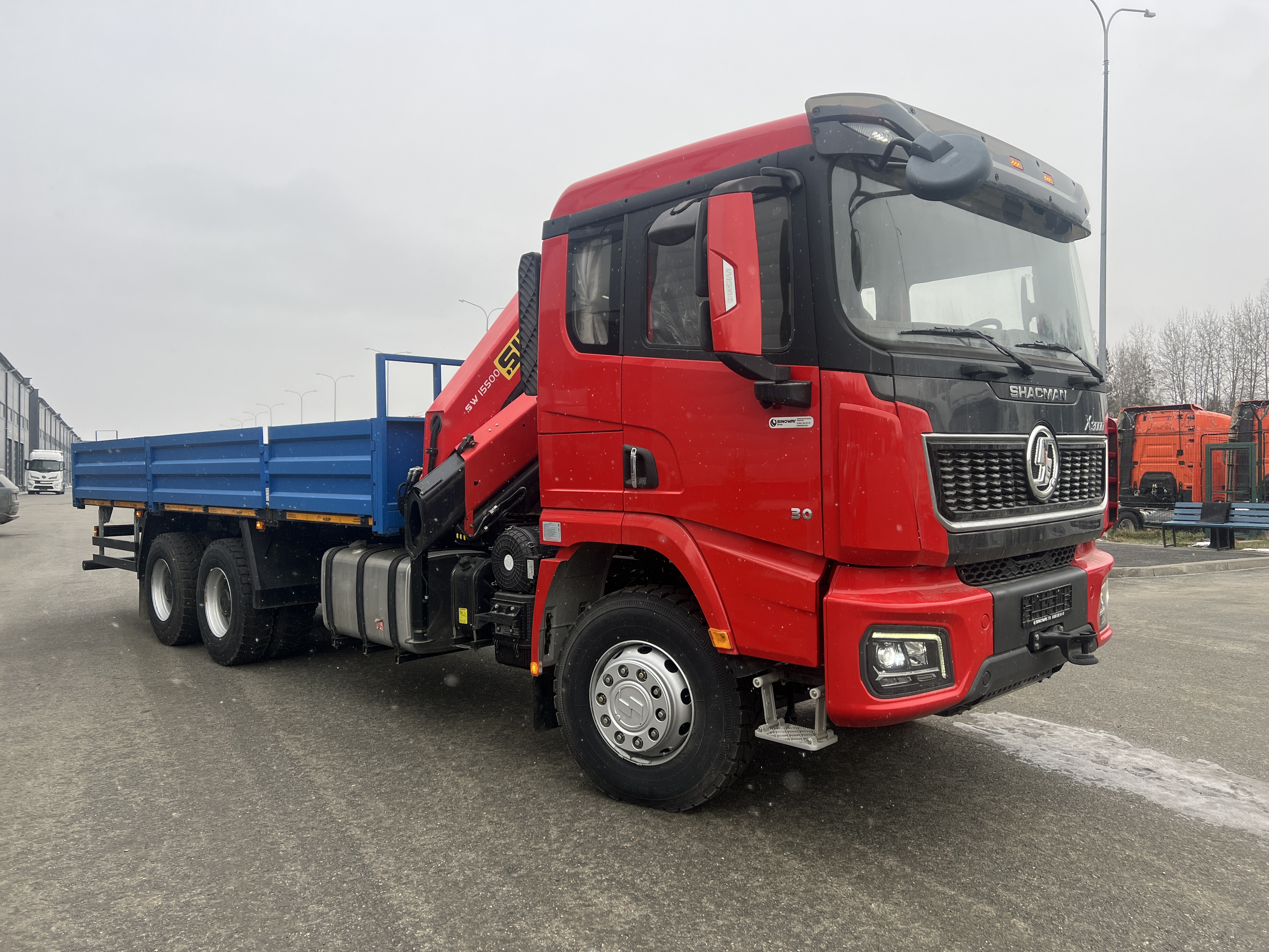 Shacman X3000 бортовой грузовик с КМУ 6х4 ID:1636